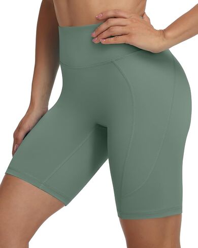 Moozava No Front Seam Womens 3"/5"/8" Workout Biker Shorts High Waisted Tummy Control Spandex Shorts for Yoga Running Gym in Saudi Arabia