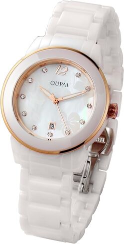 White Ceramic Watch Quartz Woman in Saudi Arabia
