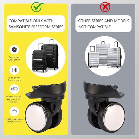 4Pack Wheels Replacement Kit Compatible With Samsonite Freeform Hardside Carry-On Luggage (Spinner Compatible Only With Samsonite Freeform Series) in Saudi Arabia