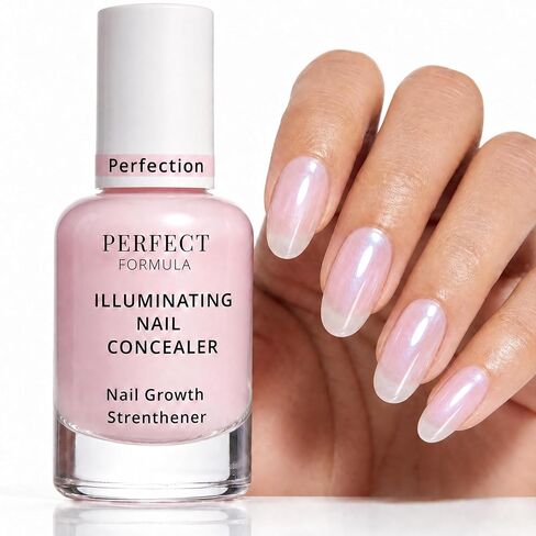 Perfect Formula Clear Gel Coat - Nail Strengthener, Keratin Nail Treatment, Clear Nail Polish - Nail Strengthener for Damaged Nails - Made In The USA .60 fl oz. in Saudi Arabia