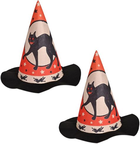 قبعات Beistle Vintage Halloween، مجموعة من قطعتين - أزياء مخيفة وإكسسوارات حفلات خدعة أو حلوى in Kuwait