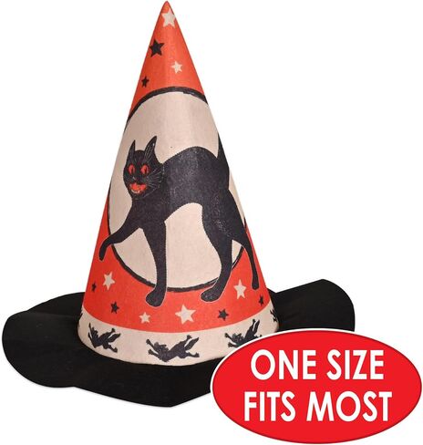 قبعات Beistle Vintage Halloween، مجموعة من قطعتين - أزياء مخيفة وإكسسوارات حفلات خدعة أو حلوى in Kuwait