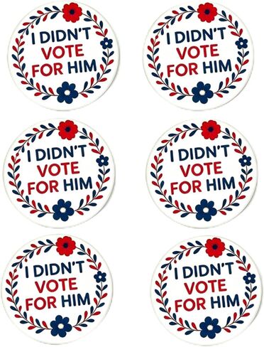 Funny Political Statement Pin I Didn't Vote for Him Button Patriotic Floral Lapel Badge in Saudi Arabia