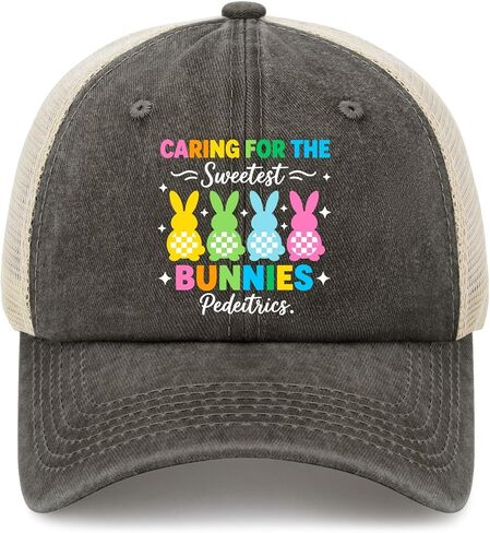 Caring for The Sweetest Bunnies Pediatrics Hats for Womens Classic Washed in Saudi Arabia