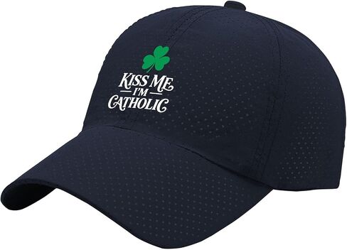 Kisses Me I'm Catholics Golf Hat Cool Cap for Son Navy in Kuwait
