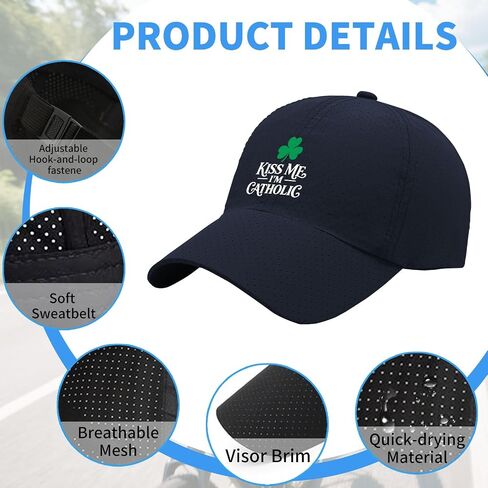 Kisses Me I'm Catholics Golf Hat Cool Cap for Son Navy in Kuwait