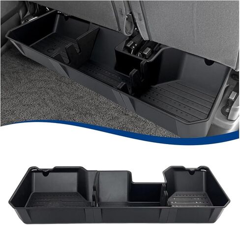 Rear Underseat Storage Compatible with 2019+ RAM 1500 Pickup ABS Under Seat Organizer Bin (ABS - Black, 2019+ RAM 1500) in Saudi Arabia