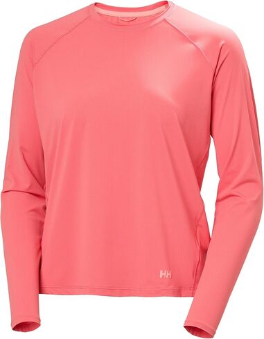 Helly-Hansen Shine Solen LS Crew - تي شيرت نسائي للأداء، حماية من الأشعة فوق البنفسجية، سريع الجفاف، قميص رياضي مسامي in Kuwait