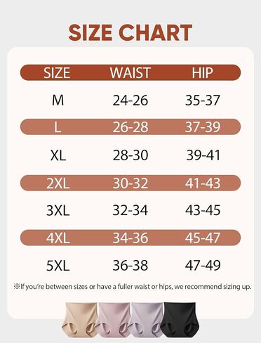 High Waisted Slightly Tummy Control Underwear for Women Plus Size Full Coverage Brief Soft Seamless Panties 4P-4Color,L in Saudi Arabia