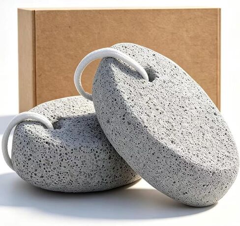 Natural Foot Pumice Stone for Feet, Borogo 2-Pack Lava Pedicure Tools Hard Skin Callus Remover for Feet and Hands -Blue in Saudi Arabia