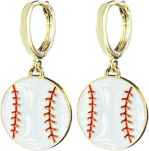 Colorful Baseball Shape Sports Lover Dangle Earrings for Women Jewelry in Kuwait
