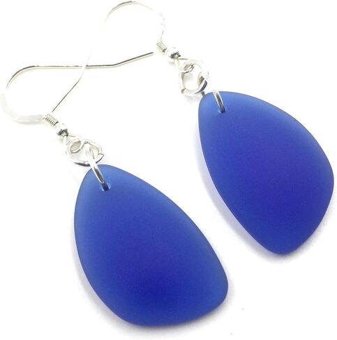 Popular Recycled Sea Glass Earrings on Sterling Silver Hooks in Saudi Arabia