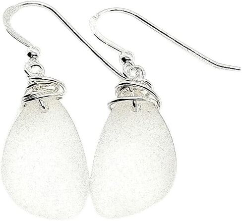 Popular Recycled Sea Glass Earrings on Sterling Silver Hooks in Saudi Arabia