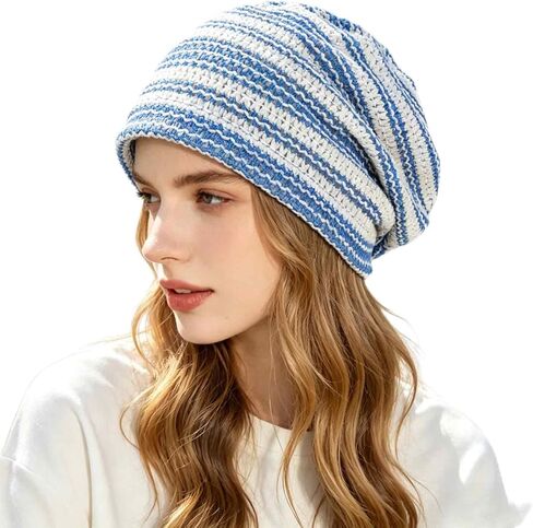 Women's Sparkly Lace Beanie Hat for Women, Lightweight Breathable Knit Skull Cap,Fashion Slouchy Beanie in Saudi Arabia