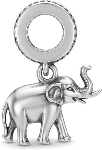 Elephant Charm 925 Sterling Silver For Bracelets Women Necklaces Pendants Animal Jewelry Accessories S925 Bracelet Cute Present in Saudi Arabia