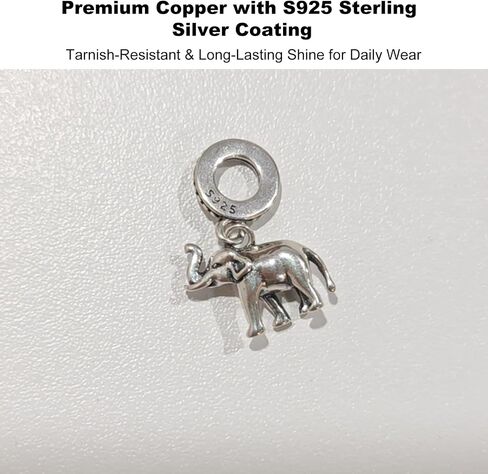 Elephant Charm 925 Sterling Silver For Bracelets Women Necklaces Pendants Animal Jewelry Accessories S925 Bracelet Cute Present in Saudi Arabia