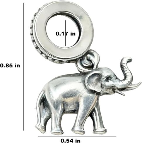 Elephant Charm 925 Sterling Silver For Bracelets Women Necklaces Pendants Animal Jewelry Accessories S925 Bracelet Cute Present in Saudi Arabia