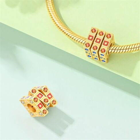 Gold Charms for Pandora Bracelets and Necklaces 925 Sterling Silver Bead charm for Women DIY Fashion Jewelry Gifts in Saudi Arabia