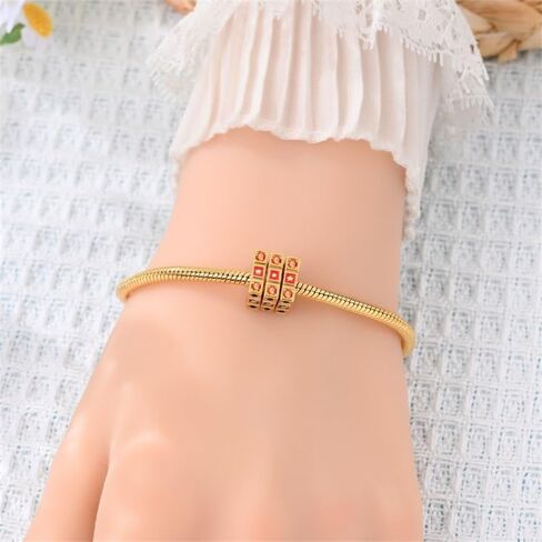 Gold Charms for Pandora Bracelets and Necklaces 925 Sterling Silver Bead charm for Women DIY Fashion Jewelry Gifts in Saudi Arabia