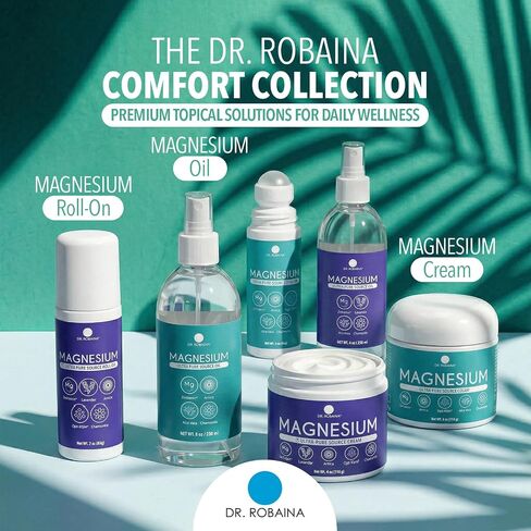 Dr. Robaina Magnesium Cream – Zechstein Magnesium Chloride with Arnica & OptiMSM for Post-Workout Muscle Comfort & Daily Wellness, 4 oz in Saudi Arabia