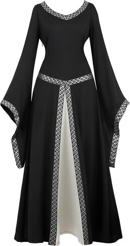 Zhitunemi Renaissance Costume Women Dresses: Fairy Costume for Women Medieval Dress Renfaire Outfit - Halloween Theme Parties in Saudi Arabia