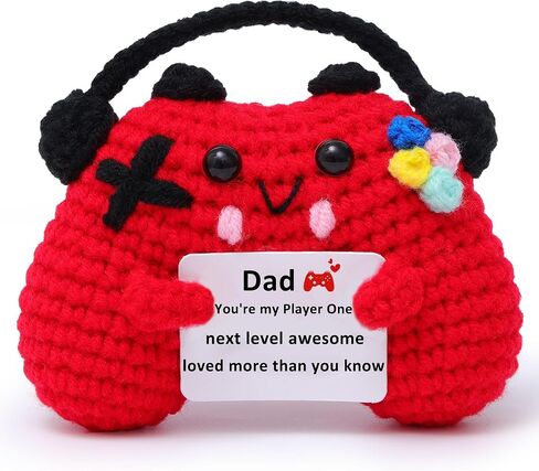 OkiyiD Can't Hear You I'm Gaming Crochet Game Controller, Emotional Positive Gamer Gifts for Boys Men, Handmade Video Games Controller Doll for Boys Teenagers Gaming Room Desk Decor Stuff in Saudi Arabia