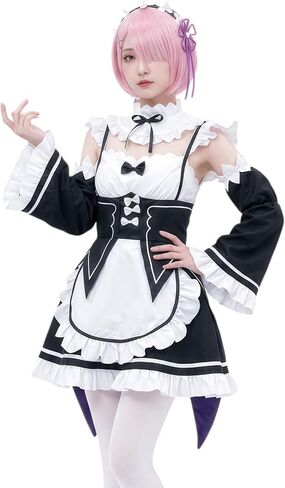 Re:Zero − Starting Life in Another World Cosplay Costume Deluxe Rem Ram Emilia Cosplay Costume for Adult Women Men in Saudi Arabia