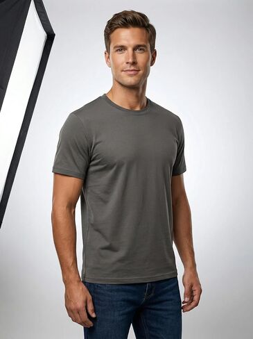 2 Pack Men's Quick Dry Workout T-Shirts Lightweight Moisture Wicking Short Sleeve Athletic Tops for Gym Training in Kuwait
