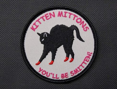 BritKitUSA Kitten Mittons Morale Patch It's Always Sunny in Philadelphia Charlie Day Hook Backing in Saudi Arabia