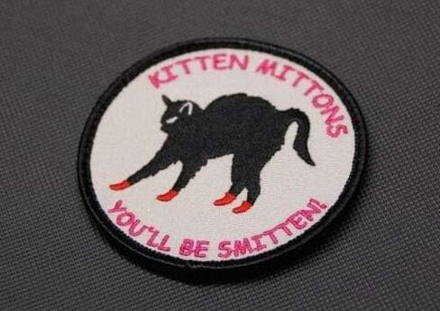 BritKitUSA Kitten Mittons Morale Patch It's Always Sunny in Philadelphia Charlie Day Hook Backing in Saudi Arabia