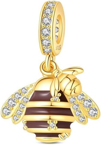 Gold Charms for Pandora Bracelets and Necklaces 925 Sterling Silver Bead charm for Women DIY Fashion Jewelry Gifts in Saudi Arabia