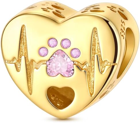 Gold Charms for Pandora Bracelets and Necklaces 925 Sterling Silver Bead charm for Women DIY Fashion Jewelry Gifts in Saudi Arabia