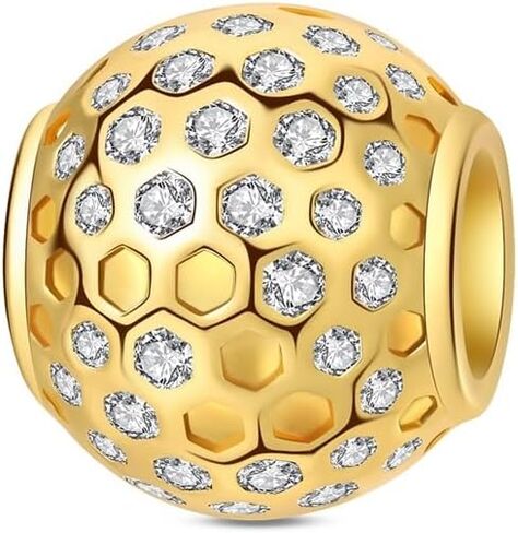 Gold Charms for Pandora Bracelets and Necklaces 925 Sterling Silver Bead charm for Women DIY Fashion Jewelry Gifts in Saudi Arabia