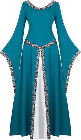 Zhitunemi Renaissance Costume Women Dresses: Fairy Costume for Women Medieval Dress Renfaire Outfit - Halloween Theme Parties in Saudi Arabia