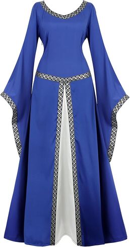 Zhitunemi Renaissance Costume Women Dresses: Fairy Costume for Women Medieval Dress Renfaire Outfit - Halloween Theme Parties in Saudi Arabia
