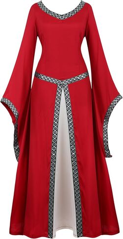 Zhitunemi Renaissance Costume Women Dresses: Fairy Costume for Women Medieval Dress Renfaire Outfit - Halloween Theme Parties in Saudi Arabia