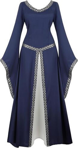 Zhitunemi Renaissance Costume Women Dresses: Fairy Costume for Women Medieval Dress Renfaire Outfit - Halloween Theme Parties in Saudi Arabia