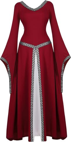 Zhitunemi Renaissance Costume Women Dresses: Fairy Costume for Women Medieval Dress Renfaire Outfit - Halloween Theme Parties in Saudi Arabia