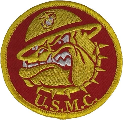 UNITED STATES MARINES BULLDOG Round PATCH 3" - Color - Veteran Owned Business in Kuwait