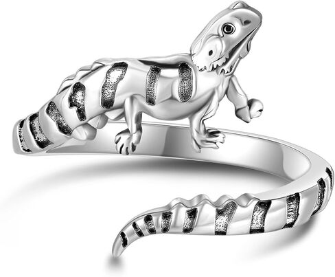 Bearded Dragon Rings for Women Cute Reptile Bearded Dragon Jewelry Gift for Women Mothers and Friends in Saudi Arabia