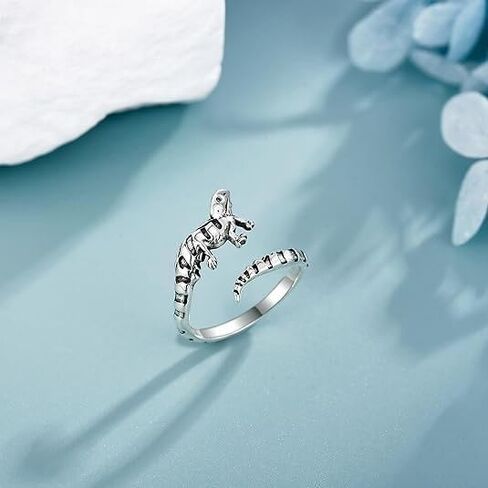 Bearded Dragon Rings for Women Cute Reptile Bearded Dragon Jewelry Gift for Women Mothers and Friends in Saudi Arabia