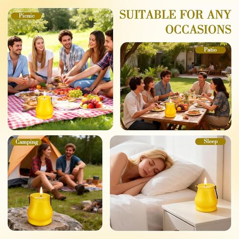 Citronella Candles Outdoor, 2 Pack 20oz Soy Wax Large Citronella Candles, 120 Hours Long Lasting Lemongrass Jar Candles Lantern for Patio Garden Camping Balcony Backyard Home, Summer Gift in Saudi Arabia