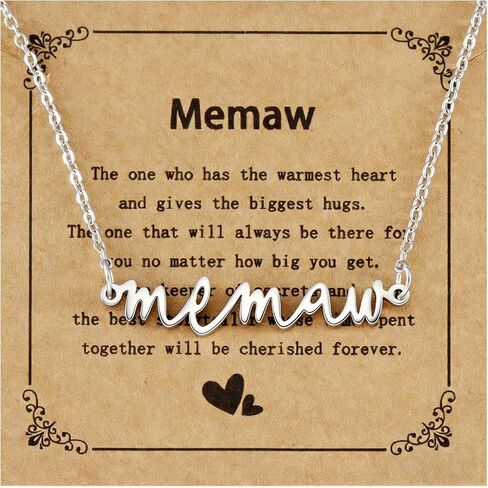 هدايا Memaw لعيد الميلاد من الأحفاد أفضل مجوهرات زفاف جديدة للجدة قلادة Memaw للنساء in Kuwait
