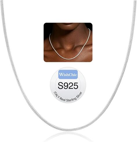18k Gold Plated Sterling Silver Snake chain Necklace for Women, 925 Silver 1.5mm Cable Snake chain Necklace Thin & Dainty & Sturdy Wear Special Occasions & Gifts,14/16/17/18/20/22/24 Inches in Saudi Arabia