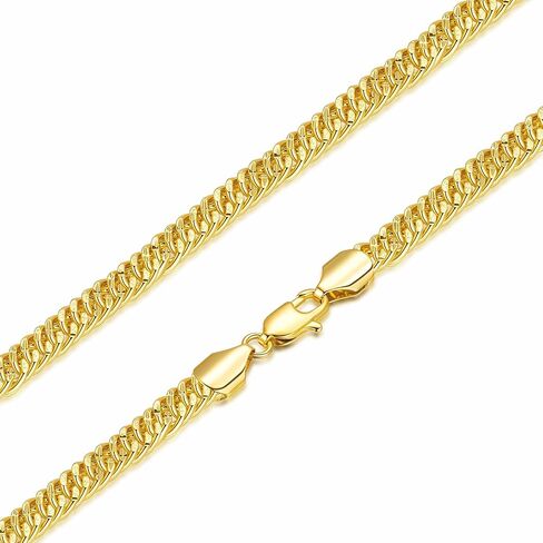 14K Gold Chain for Women Cuban Link Chain Chunky Necklaces for Women Men Trendy Luxury and Strong Cuban Chains for Mens Gold Chains Necklace 16,18,20,22,24 Inches (16in) in Saudi Arabia