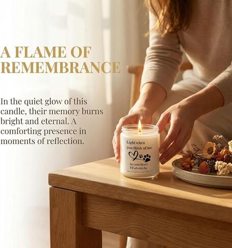 Dog Memorial Gifts for Loss of Dog, Pet Memorial Gifts for Dogs, Pet Soy Wax Candle, Bereavement Remembrance Grief Condolence Present for Pet Lovers Friend in Saudi Arabia