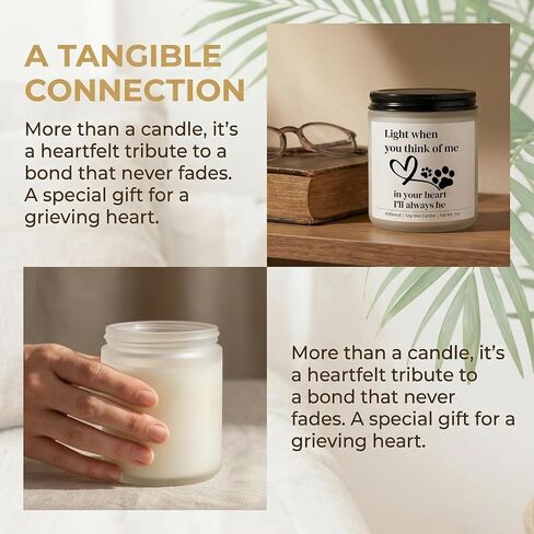 Dog Memorial Gifts for Loss of Dog, Pet Memorial Gifts for Dogs, Pet Soy Wax Candle, Bereavement Remembrance Grief Condolence Present for Pet Lovers Friend in Saudi Arabia