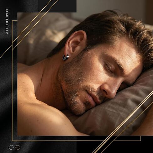 3 Pairs Stainless Steel Hoop Earrings for Men - Hypoallergenic Surgical Steel Mens Earrings Set - Small Black Silver Gold Metal Hoops in Saudi Arabia