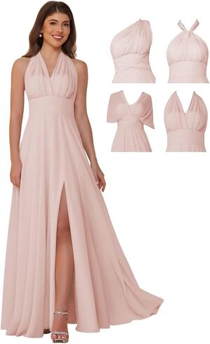 Infinity Bridesmaid Dresses for Women Long Chiffon Convertible Formal Evening Dress LE055 in Saudi Arabia