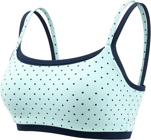 Aoxjox Women's Workout Dual Core Sports Bras Double-Layer Contrast-Color High Impact Bra Yoga Crop Tank in Kuwait